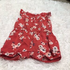 Cater’s one piece floral print romper size 18 months pink